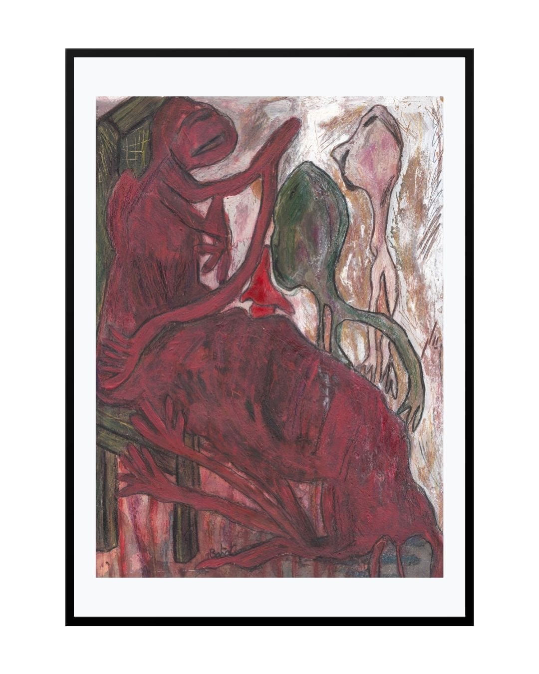 Posters, Prints, & Visual Artwork Red Abstract Art - Commander’s Red Nose